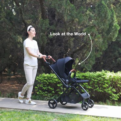 Teknum STROLL - 1 Travel System w / Teknum STROLL - 1 Reversible Travel Stroller + Compacto Baby Car Seat, Lightweight Design, Push Button Folding, 5point safety harness, Mult recline Seat, Eazy Fold, Wide Canopy, Large Basket, Newborn, 0 - 4Years, Upto 22kg - Black